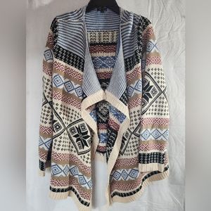 Lisa International Cardigan Sweater, Multicolored,  Size 2XL